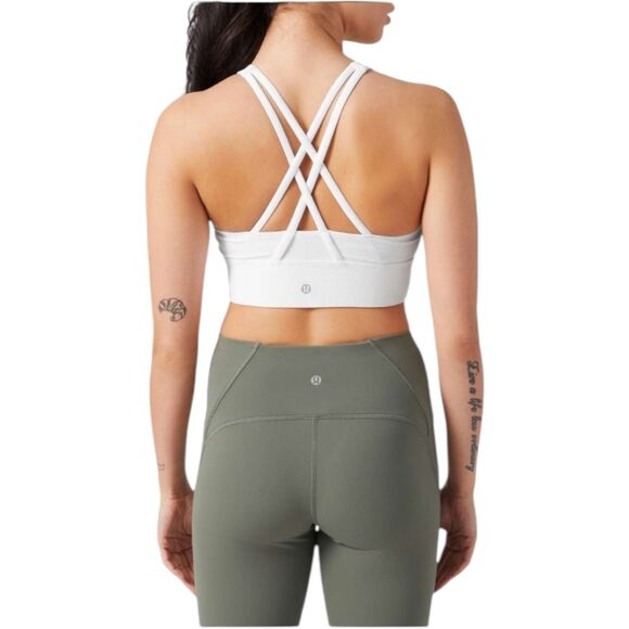 Lululemon White Energy Sports Bra High Neck Support B–DDD Cups Women’s 8 - Picture 1 of 5